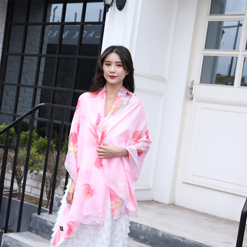 圍巾圖片——真絲圍巾，真絲絲巾，圍巾定制